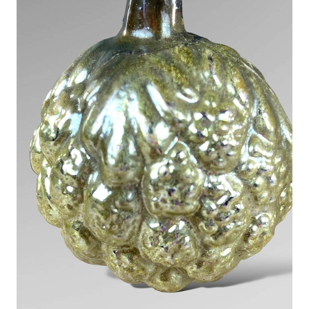 Vintage Mercury Glass Walnut Christmas Ornament Classic! - Picture 3 of 6